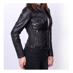 Veste en cuir cloutée légère de qualité supérieure pour femmes Nouveau style Veste en cuir cloutée confortable et respirante pour femmes - Product Image 4