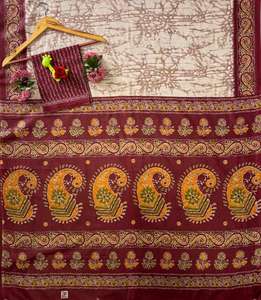 ชุดส่าหรีผ้าฝ้ายสำหรับผู้หญิงดีไซน์ล่าสุดจาก Lavanya - Product Image 5