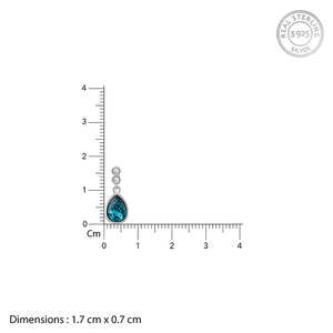 Boucles d'oreilles élégantes en argent plaqué argent avec pendentif en forme de pétale ondulé pour femmes élégantes, style classique de mariage - Product Image 2