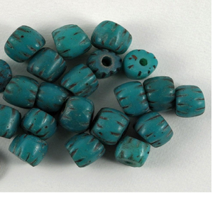 Cuentas de Cristal Rígido Azul Turquesa de Aspecto Antiguo Hechas a Medida para Diseñadores de Joyas, Tamaño 2 mm, Color Blanco - Product Image 5