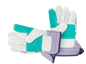 Gants de travail industriels en cuir de vachette renforcé à usage intensif Gants de sécurité en coton à double paume pour gréeur canadien - Product Image 6
