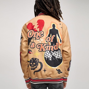 Veste bomber universitaire de baseball à double boutonnage pour homme, personnalisable par sublimation, en gros - Product Image 6