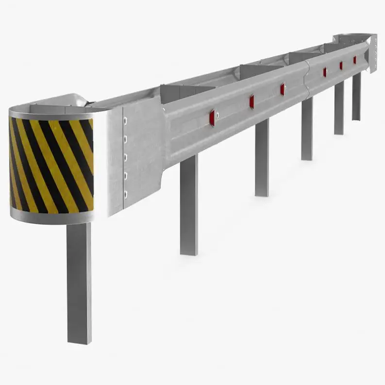 Barrière de sécurité routière avec faisceau en acier, garde-corps d'autoroute galvanisé par trempage à chaud, prix