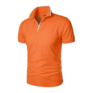 Polo para Hombre de Diseño Básico, Camisa Informal con Cuello en V, Ajuste Clásico, Transpirable, 100% Algodón, Multicolor, Verano - Product Image 2
