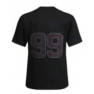 Camiseta de Béisbol Negra Personalizada con Botones, Camisetas de Béisbol Lisas Hechas a Medida, Camiseta de Béisbol Transpirable - Product Image 2