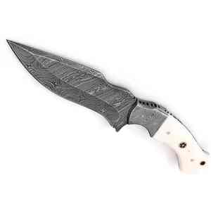 Cuchillo de caza Skinner de acero de Damasco hecho a mano de calidad superior, cuchillo de bolsillo plegable para acampar al aire libre - Product Image 2