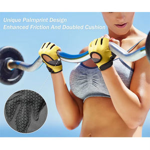 Guantes de Ciclismo Unisex de Medio Dedo con Diseño Personalizado, Antideslizantes, Recubiertos de Poliuretano Elástico, para Ejercicio y Deporte, Hechos en Pakistán - Product Image 5