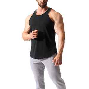 Camiseta sin Mangas para Hombre, Ajustada, Transpirable, de Punto de Algodón, Ropa Deportiva de Alta Calidad, MOQ Bajo, Logotipo Personalizado para Gimnasio - Product Image 2