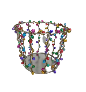 Nouveau fer décoratif/perles rondes votives nickelées meilleure taille bougeoirs et pot de bougie pour la décoration intérieure - Product Image 2