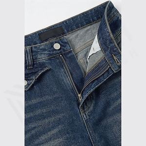 Pantalones Vaqueros de Mezclilla Personalizados de Alta Calidad para Hombre, Pantalones de Moda Premium con Estampado de Cintura Alta, Estilo Vintage Lavado, Bolsillos, Color Personalizado - Product Image 4