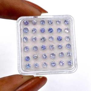 Perles de pierres précieuses à facettes de taille ronde de tanzanite de 2.20mm pour la fabrication de bijoux pierre de tanzanite naturelle en vrac calibrée du grossiste - Product Image 4