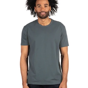 Camisetas de cuello redondo de algodón con logotipo personalizado, camisetas de cuello redondo de algodón cómodas, camiseta básica informal suave y transpirable, camiseta de cuello redondo para hombre - Product Image 1