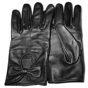 Guantes de piel de oveja negra Calidad genuina y tacto suave - Product Image 2