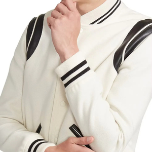 Buena calidad ligero personalizado Color de manga larga ropa elegante desgaste transpirable Varsity chaqueta para hombres - Product Image 4