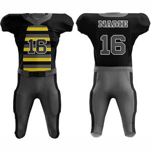 Maillot de football américain pour adulte, design personnalisé OEM, respirant, anti-humidité, protection UV, vêtements d'entraînement, manches courtes - Product Image 4