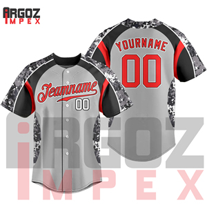 เสื้อเบสบอลระบายอากาศได้ดีพิมพ์ลายพร้อมโลโก้ปักดีไซน์ไม่เหมือนใคร - Product Image 1