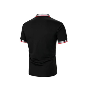 Vente en gros de t-shirts polos vierges respirants en pur coton pour hommes, polos avec logo personnalisé - Product Image 3