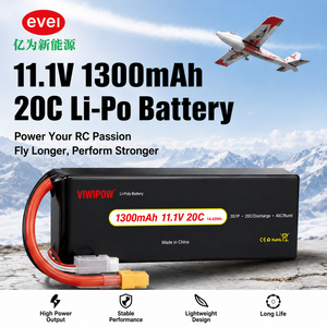 Batterie de drone lithium-ion ultra-haute capacité CE, remplacement de batterie de drone semi-solide 1300 mAh pour UAV, vol longue portée - Product Image 1