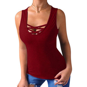Camiseta sin Mangas de Algodón de Alta Calidad para Mujer, Camiseta Deportiva para Gimnasio y Yoga, Talla Grande, Logotipo Personalizado, Venta al por Mayor de Fábrica - Product Image 1