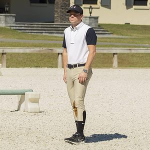 Écusson au genou pour hommes Pantalon d'équitation Pantalon d'équitation Tissu technique de haute qualité Fermeture à glissière avant et crochet Gutos Fermeture à glissière Équitation - Product Image 1