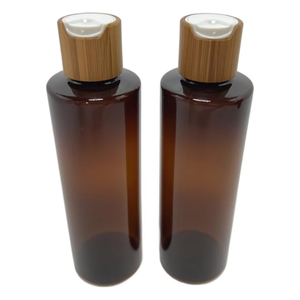 250ml PET Plastic <b>Bottle</b> Amber Cosmetic <b>Bottle</b> with Flip top Cap Refillable <b>Travel</b> <b>Shampoo</b> Lotion Packaging Vietnam factory - Product Image 1