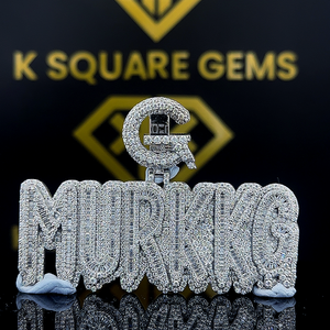 Pendentif alphabet de luxe fabriqué en or rose 14 kt diamant cultivé en laboratoire nouvelle arrivée tendance élégante avec une clarté vvs améliorée - Product Image 6