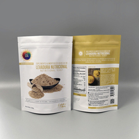 Sac à fermeture éclair en mylar en feuille d'aluminium avec logo personnalisé alimentaire noix de coco en poudre sucre café thé Pochette debout Doypack