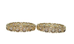 Hot Metal Jewelry Supply Mesdames Fashion Brass Bangles Sets pour Party Wear au prix de gros auprès de l'exportateur - Product Image 3