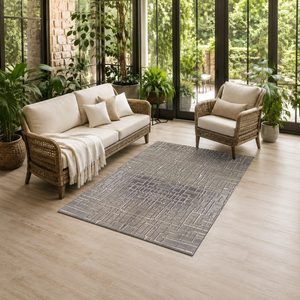 RUGS DEPOT LXDP-0861 Wholesale Multicolor Neutral Contemporary Abstract Digital Printed Machine Washable Chenille Rug Non <b>Slip</b> - Product Image 6