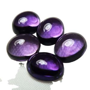 Améthyste violette naturelle Cabochon coupe pierre précieuse en vrac de forme ovale pour la fabrication de bijoux véritable pierre de naissance de haute qualité - Product Image 1