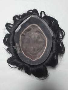 Perruque toupet en cheveux humains mono de qualité supérieure, origine Taz Hair Autriche, style Bangladesh, avec des ondulations naturelles et profondes - Product Image 3