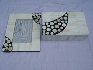 Cadre photo en incrustation d'os de qualité supérieure Design de coquille de luxe fait à la main pour photos de mariage, décoration de la maison et cadeaux - Product Image 4