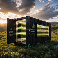 Système de conteneurs hydroponiques intelligents pour la culture de fourrage, ferme commerciale en conteneurs pour la production d'aliments pour bétail