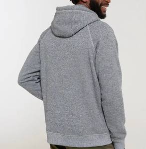 100% algodón Unisex Anti-Shrink Heavyweight Pullover Hoodie con bolsillo de canguro Color gris manga larga Sudadera con capucha de secado rápido para hombres - Product Image 2