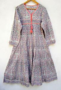 Vente chaude Designer Femmes Imprimé Floral Casual Maxi Robes Bouton D'été Printemps Anniversaire Cadeau Robe Ensembles Lavable - Product Image 6