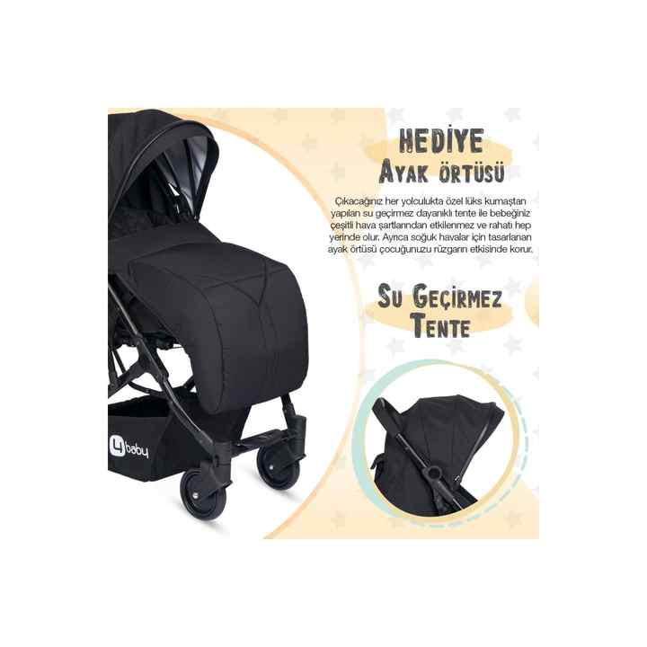 Black Drone Sky Cabin System Baby Stroller
