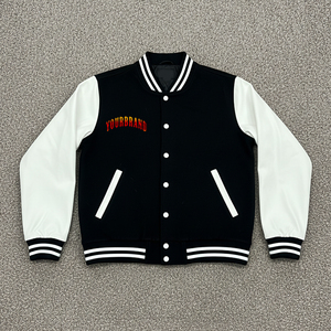 Veste universitaire en laine pleine pour femme, modèle classique, 2025, noire, en laine, rembourrage en coton, respirante, imperméable - Product Image 6