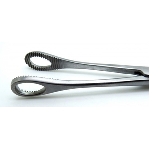 Pinzas Quirúrgicas de Acero Inoxidable de 9.5 y 10 Pulgadas, Reutilizables, Manuales, para Sujetar Esponjas, con Mordazas Ovaladas Dentadas - Product Image 4