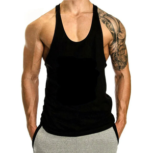 Oversized Men's Light Cotton Workout Gym Tank Top Sleeveless Cut Off Muscle Shirts <b>Tshirts</b> Custom Logo Loose Fit Tees OEM - Product Image 4
