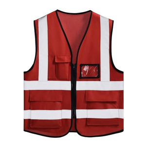 Vente de gros Gilet de sécurité de construction personnalisé avec poches réfléchissantes pour hommes, vêtements de travail en polyester, dernière arrivée - Product Image 3