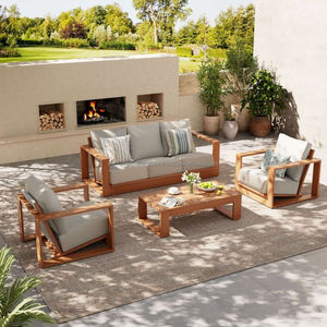 Ensemble de meubles de patio, canapé en teck, pour extérieur, fabriqué en Indonésie - Product Image 1