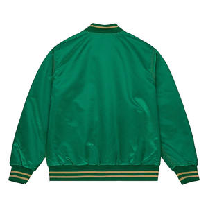 Nuevo diseño personalizado color manga larga OEM servicio hombres personalizado satén bordado satén Varsity chaquetas para hombres - Product Image 3