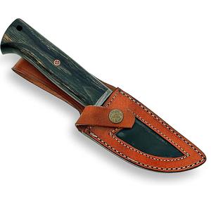 High Quality Customized Damascus Steel Hunting Skinner Knife with Premium Leather Sheath Fixed Blade Knife OEM Support - Product Image 6