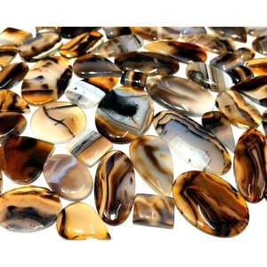 Ágata de Montana Natural al por Mayor, Gema Suelta de Alta Calidad, Cabujón de Ágata Dendrítica de Musgo de Montana Multicolor para la Fabricación de Joyas - Product Image 1