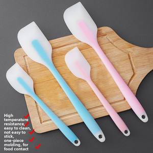 High-Temperature-Resistant Scald-Proof Household One-Piece <b>Silicone</b> Soft Spatula Food-Grade Baking Cream Scraper Cake <b>Tool</b> - Product Image 1