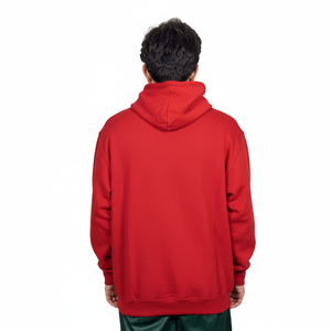 Sweat à capuche personnalisable en coton lourd 100% - Motif uni en polaire - Broderie respirante - Sweat-shirts basiques - Product Image 2