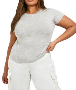 Venta al por mayor personalizado su propio logotipo Atlético camiseta Casual manga corta mujeres camisetas entrenamiento, arruinar, Fitness, usar cómodo - Product Image 1