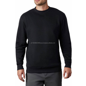 Fabricación de calidad superior tamaño adulto hombres pulóver sudadera ropa Casual Color sólido hombres básicos algodón mezclado sudadera - Product Image 1