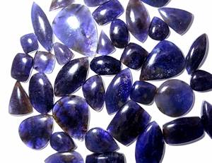 Iolite naturelle Pierre de soleil Pierres précieuses en vrac Cabochon en gros Pierres précieuses en vrac Belle Iolite Pierre de soleil Tous les mélanges Forme Fabrication de bijoux - Product Image 2