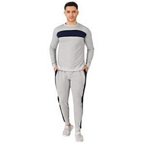 Men's Winter Tracksuits Hot Selling Grey <b>Crewneck</b> Sweatshirt and Jogging Trouser Pure Cotton Quick Dry-Winter Wear on Sale - Product Image 1